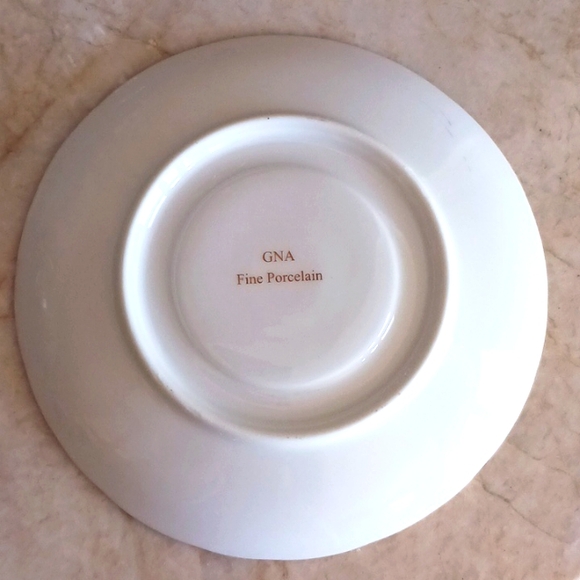 GNA Fine Porcelain SAUCER for Tea Cup 24k Gold Iridescent Victorian Replacement - Picture 12 of 12